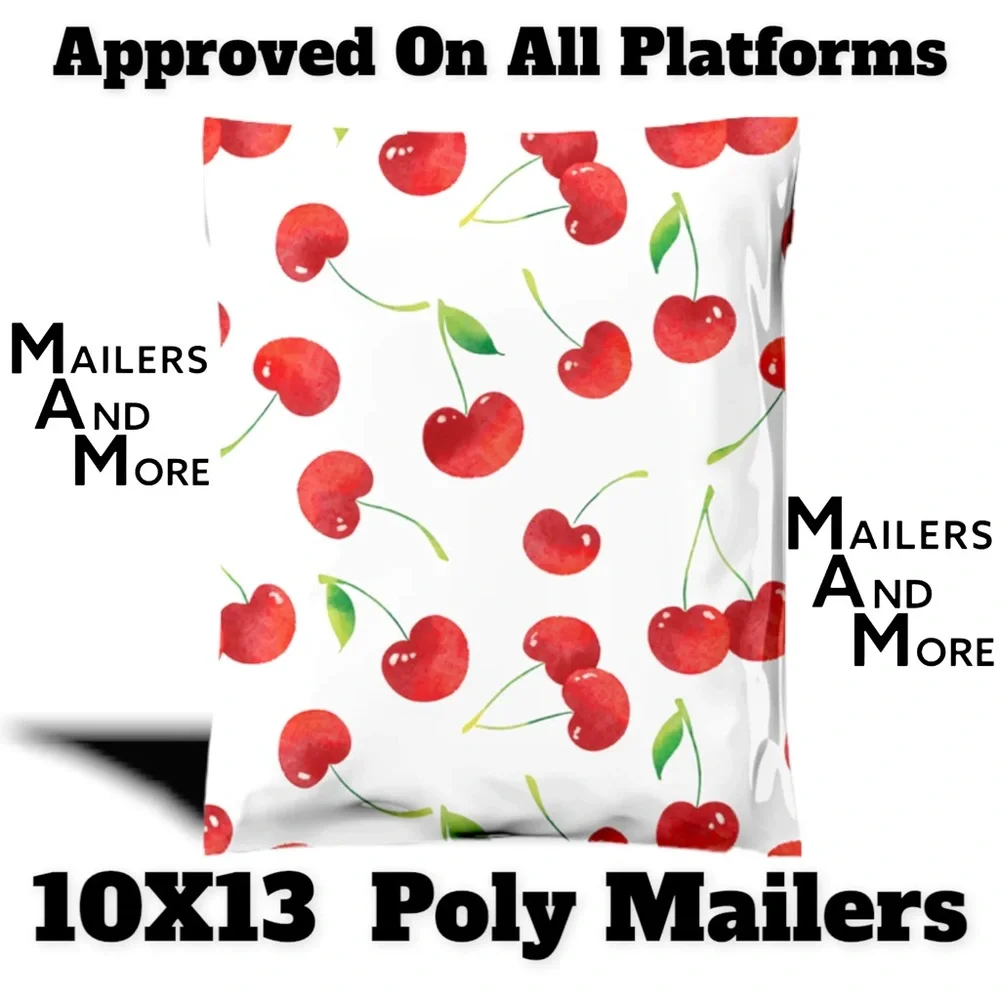 25 10X13 Poly Mailers, Cherry Shipping Envelopes PRICE IS FIRM - Picture 9 of 15